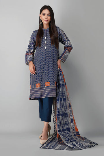 Ak21410 Blue Khaadi Winter 2021
